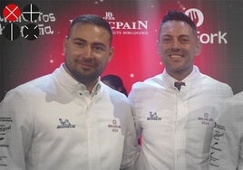 Andrea Drago y Ferdinando Bernardi, tras conseguir la estrella Michelin.