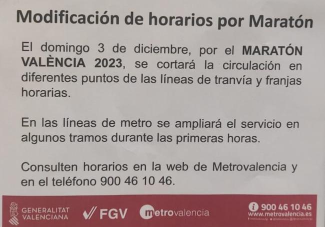 Aviso de Matrovalencia.