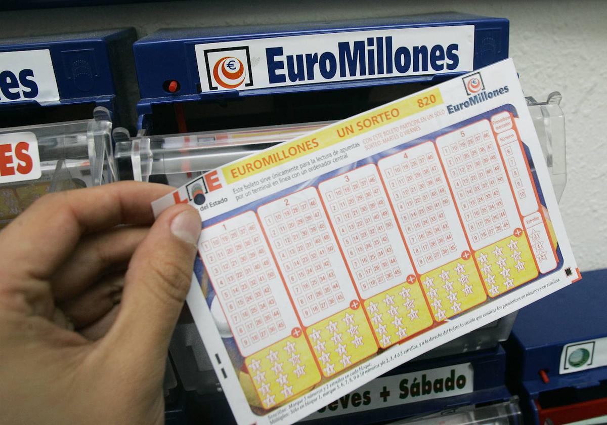 Boleto de Euromillones.