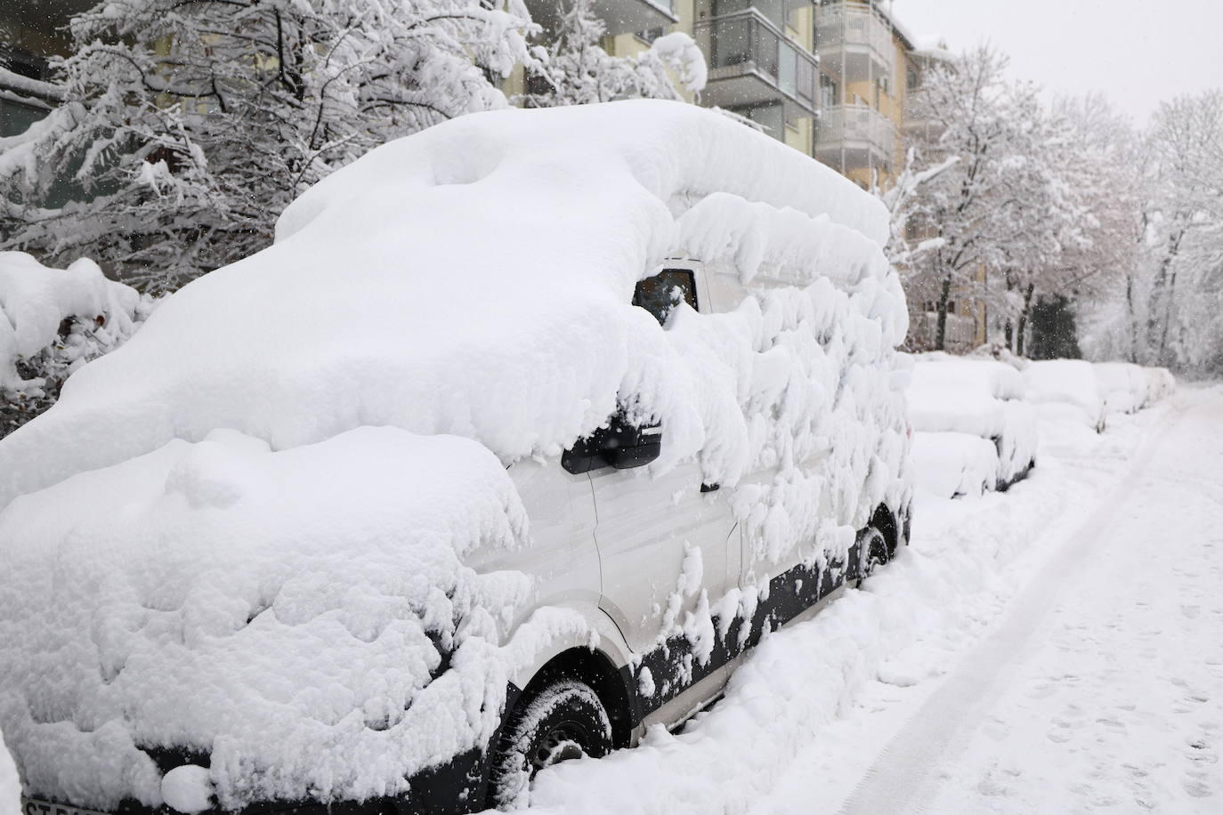 Múnich, sepultada bajo la nieve