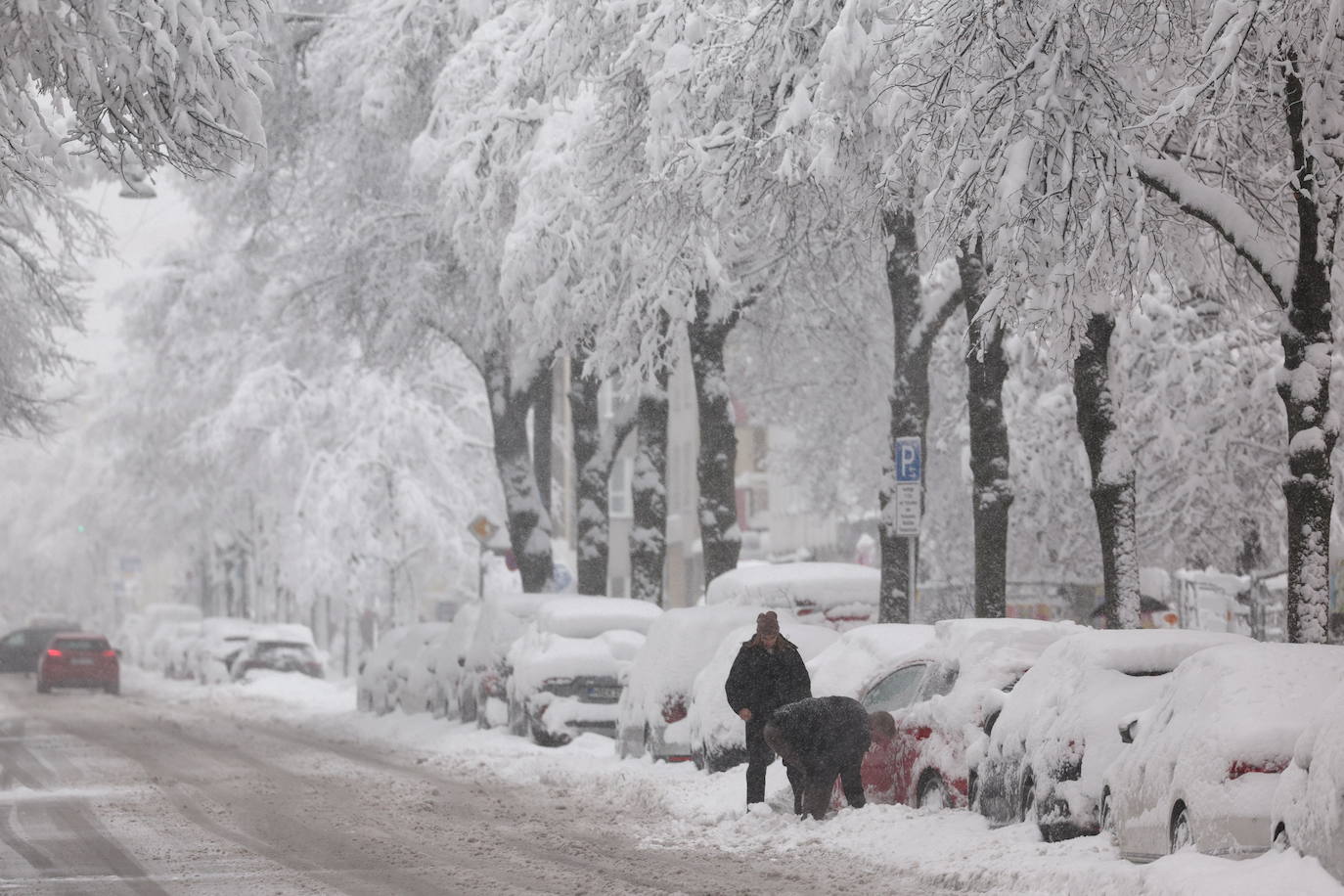 Múnich, sepultada bajo la nieve