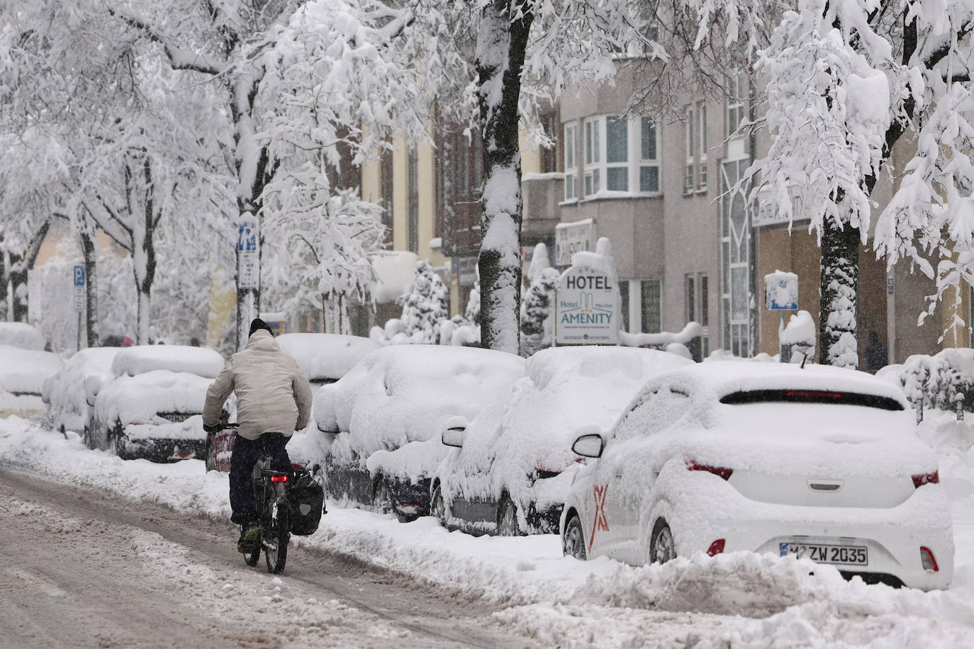 Múnich, sepultada bajo la nieve