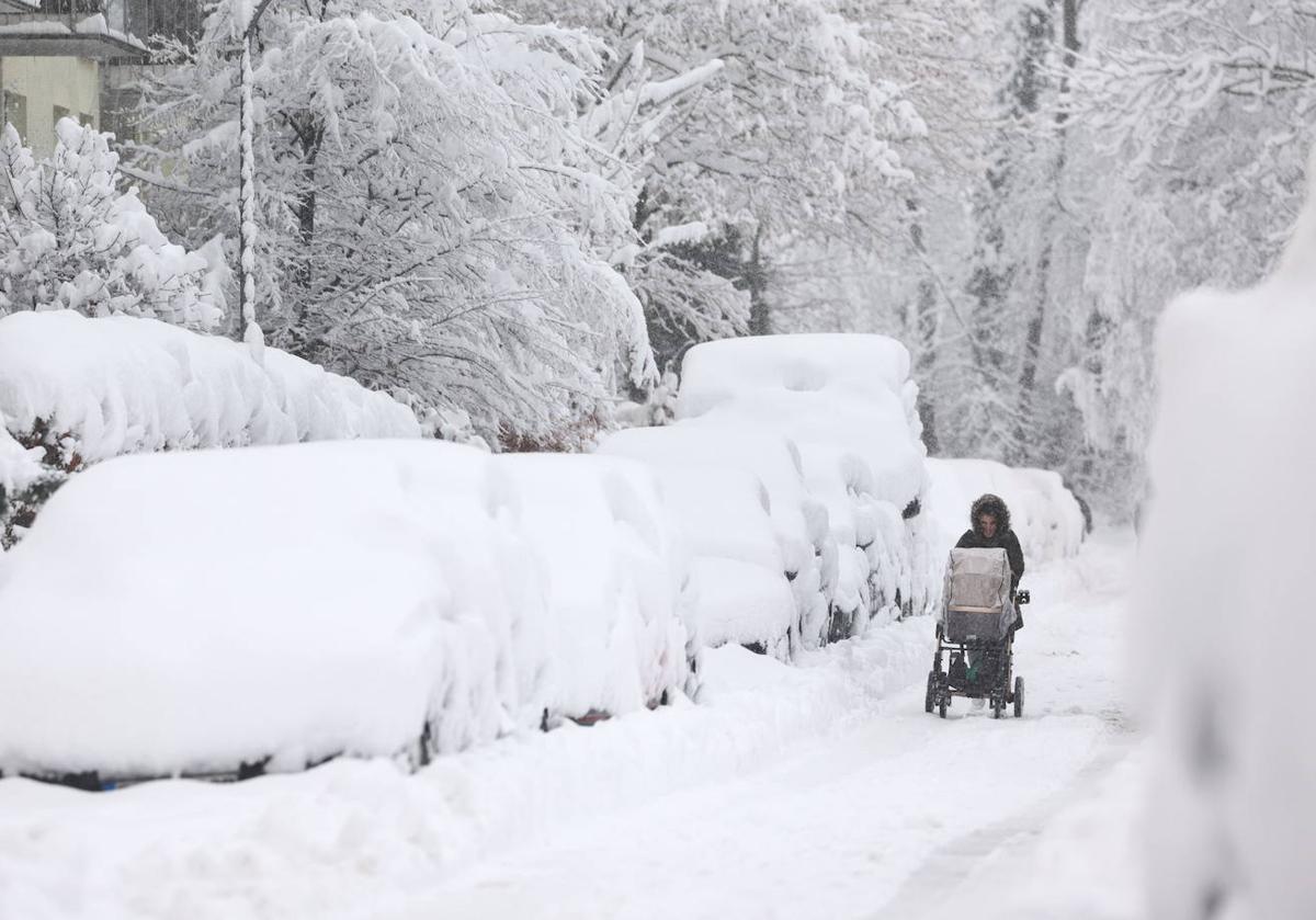 Múnich, sepultada bajo la nieve