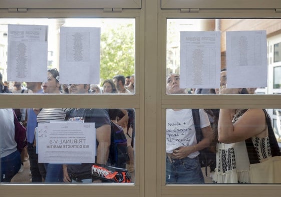 Aspirantes de la última oposición, centrada en el cuerpo de Secundaria.