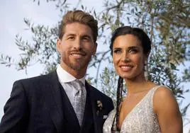 Pilar Rubio y Sergio Ramos el día de su boda.