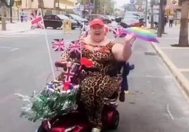 La actriz Itziar Castro en uno de los momentos del rodaje en Benidorm.