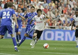 Silva durante un partido en 2008 ante el Zaragoza.