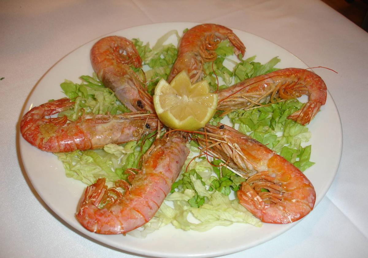 Un plato de gambón a la plancha.