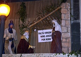 Un belén objeto de un robo de la Virgen y el niño Jesús, en una imagen de archivo.