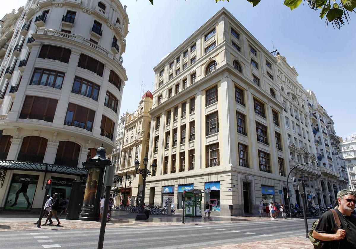 La ubicación en la que estará el hotel, en el antiguo edificio de Telefonica.