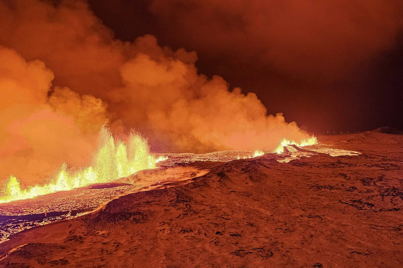 Las impactantes imágenes del volcán de Islandia