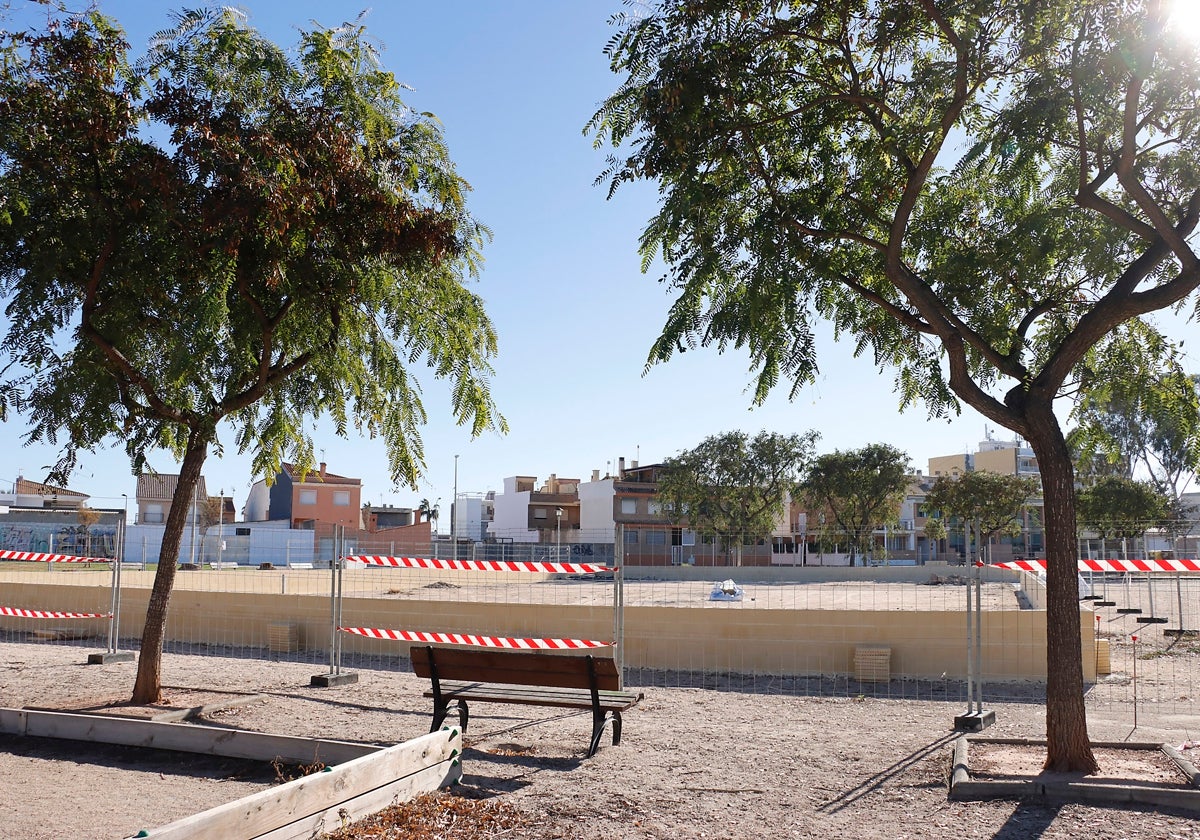 Las obras del espacio deportivo.