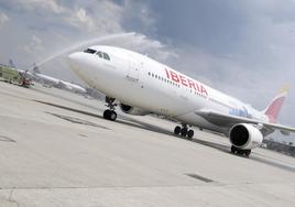 Un Airbus A330-200 de la aerolínea española Iberia.