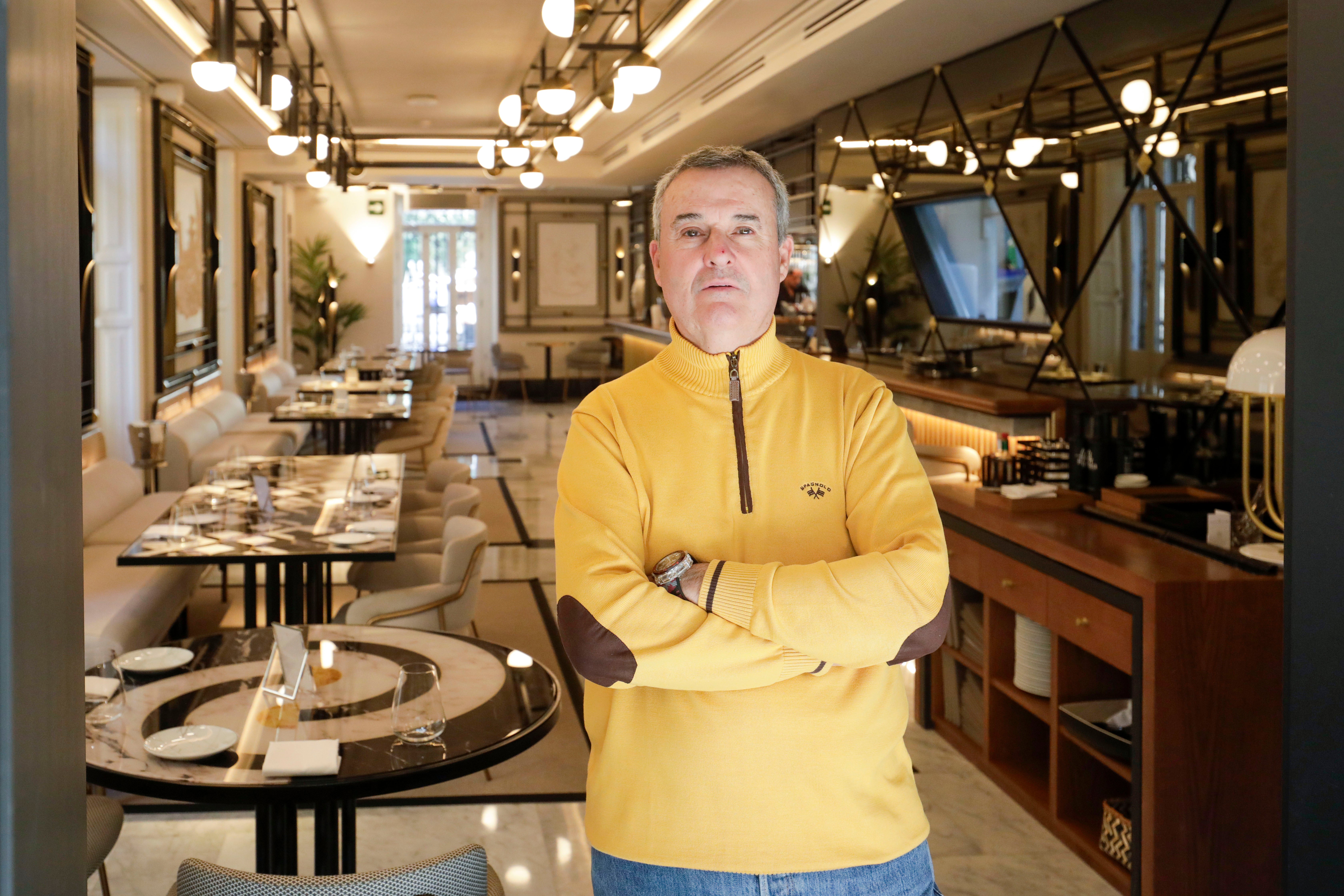 Fidel Molina, en el restaurante 'La Perfumería' del hotel Palacio Vallier.