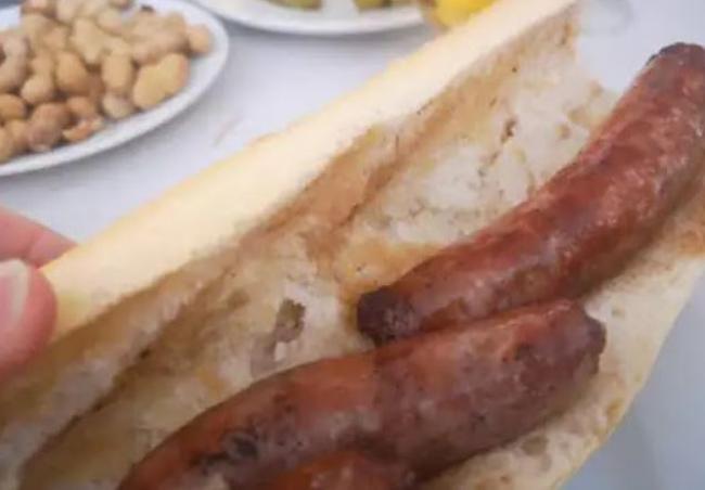 Bocadillo del restaurante La Cova en Fontanars dels Alforins.