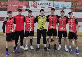 Jugadores del Balonmano Mislata.