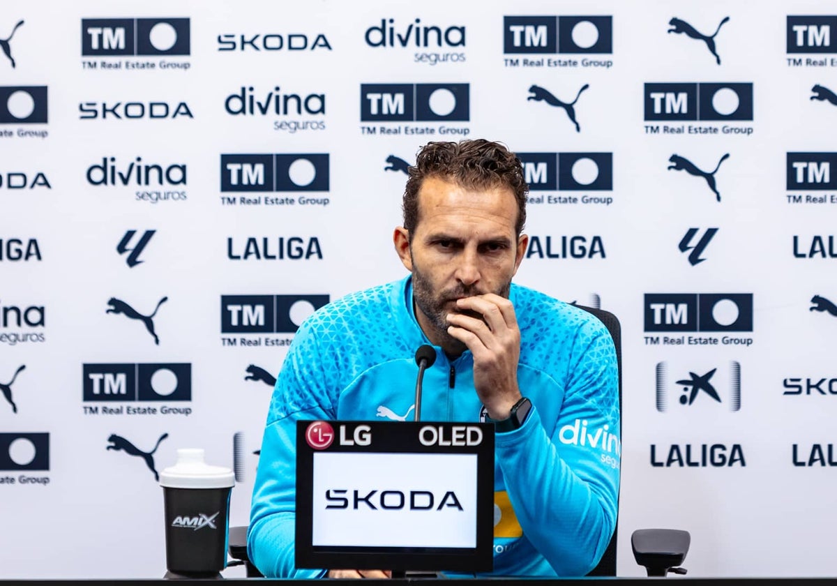 Rubén Baraja, en rueda de prensa.