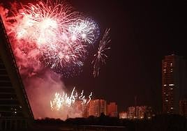 Fuegos artificiales en Valencia.