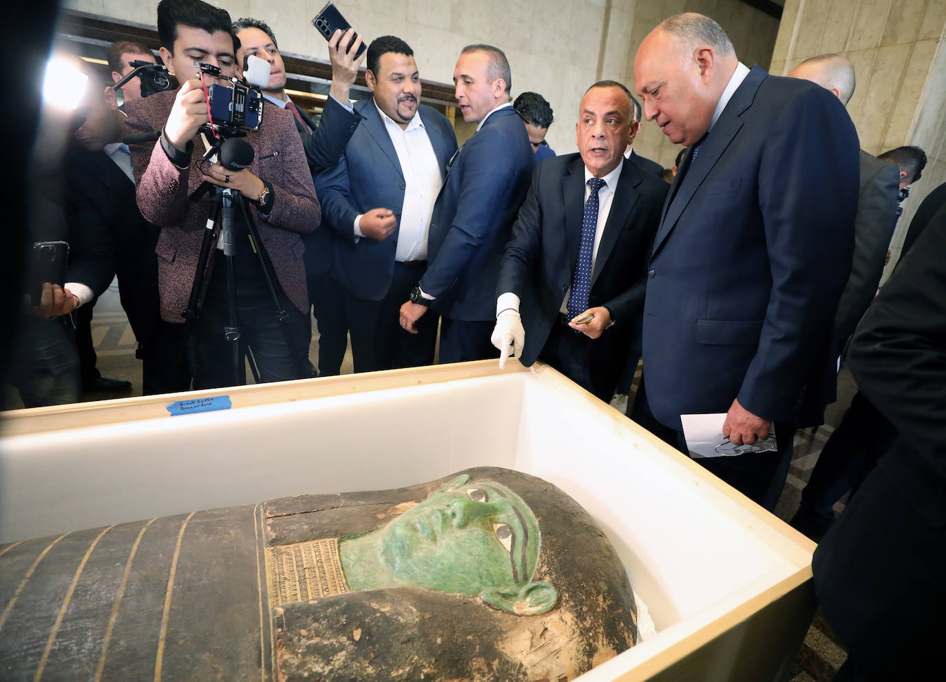 Fotos: Egipto recupera el Sarcófago Verde robado que se exponía en un museo de EE.UU.