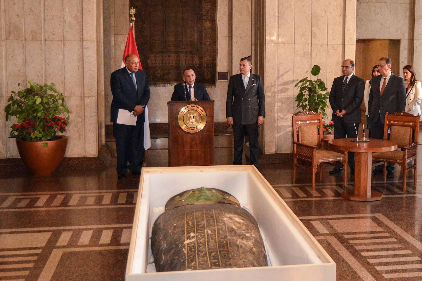 Fotos: Egipto recupera el Sarcófago Verde robado que se exponía en un museo de EE.UU.