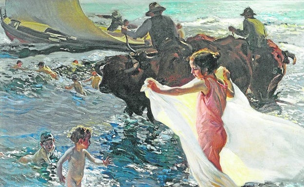 'La hora del baño' es el óleo más caro de Sorolla subastado hasta hoy. 