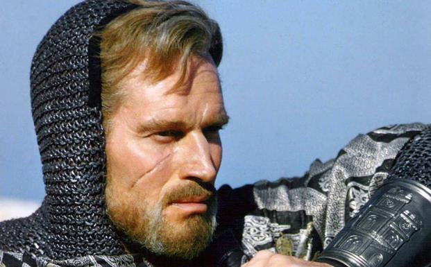 Charlton Heston, caracterizado para 'El Cid', la película que rodó en España.