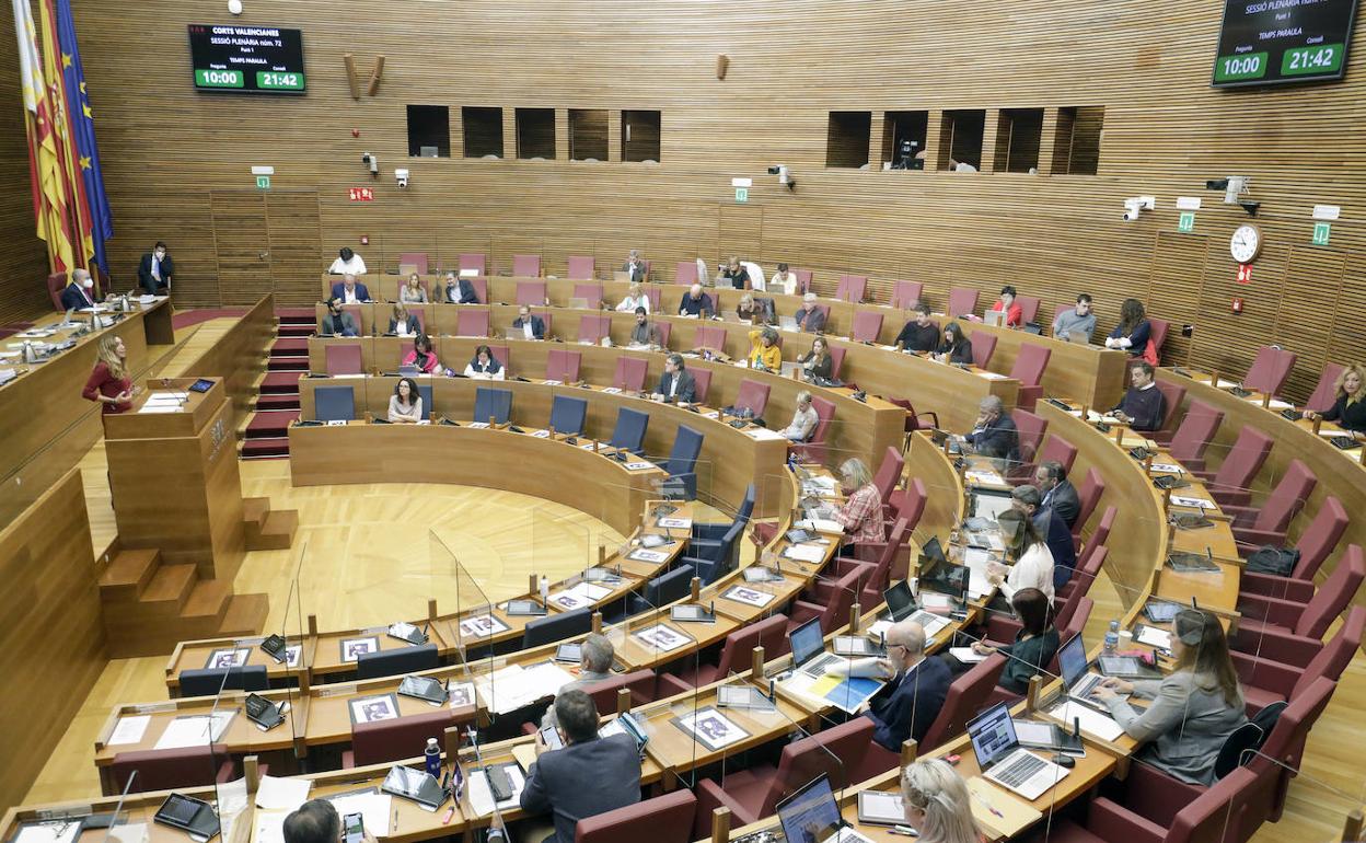 Pleno de Les Corts, en una de las sesiones de este pasado año. 