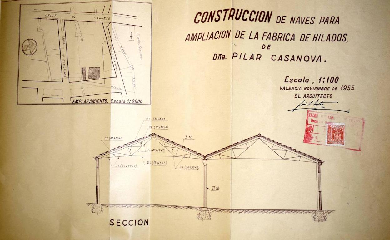 Uno de los planos del Archivo Histórico Municipal. 