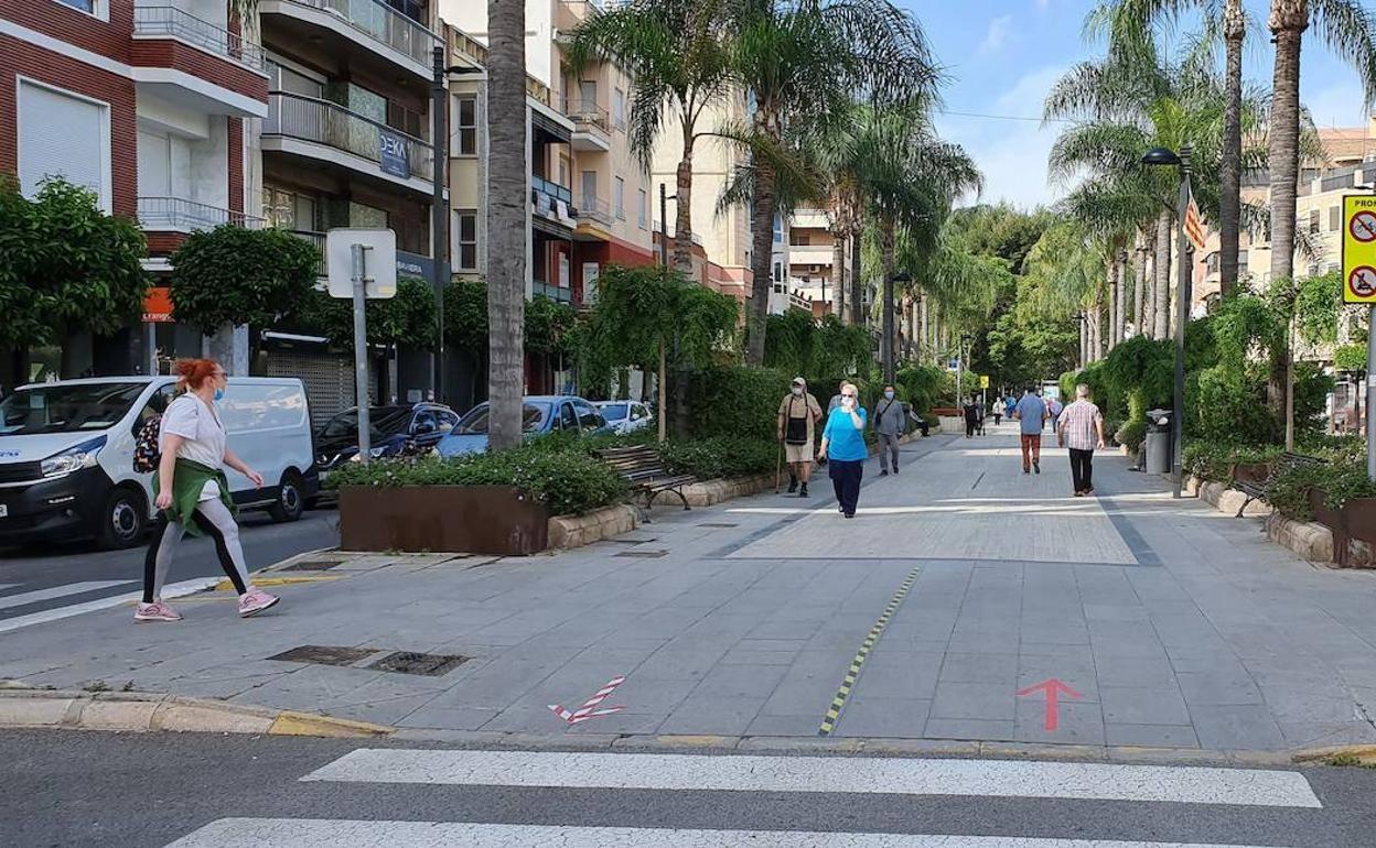 La avenida al Vedat de Torrent. 