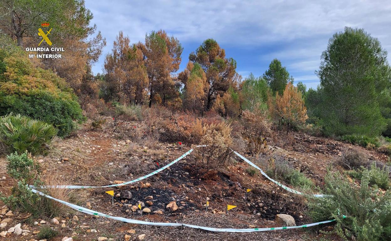 Zona en la que se produjo el incendio. 