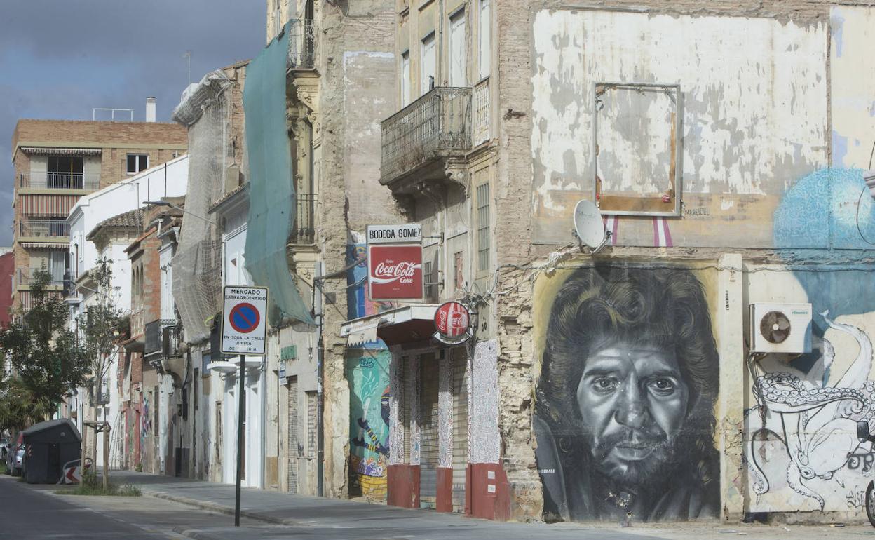 Calle Escalante, en el barrio del Cabanyal. 