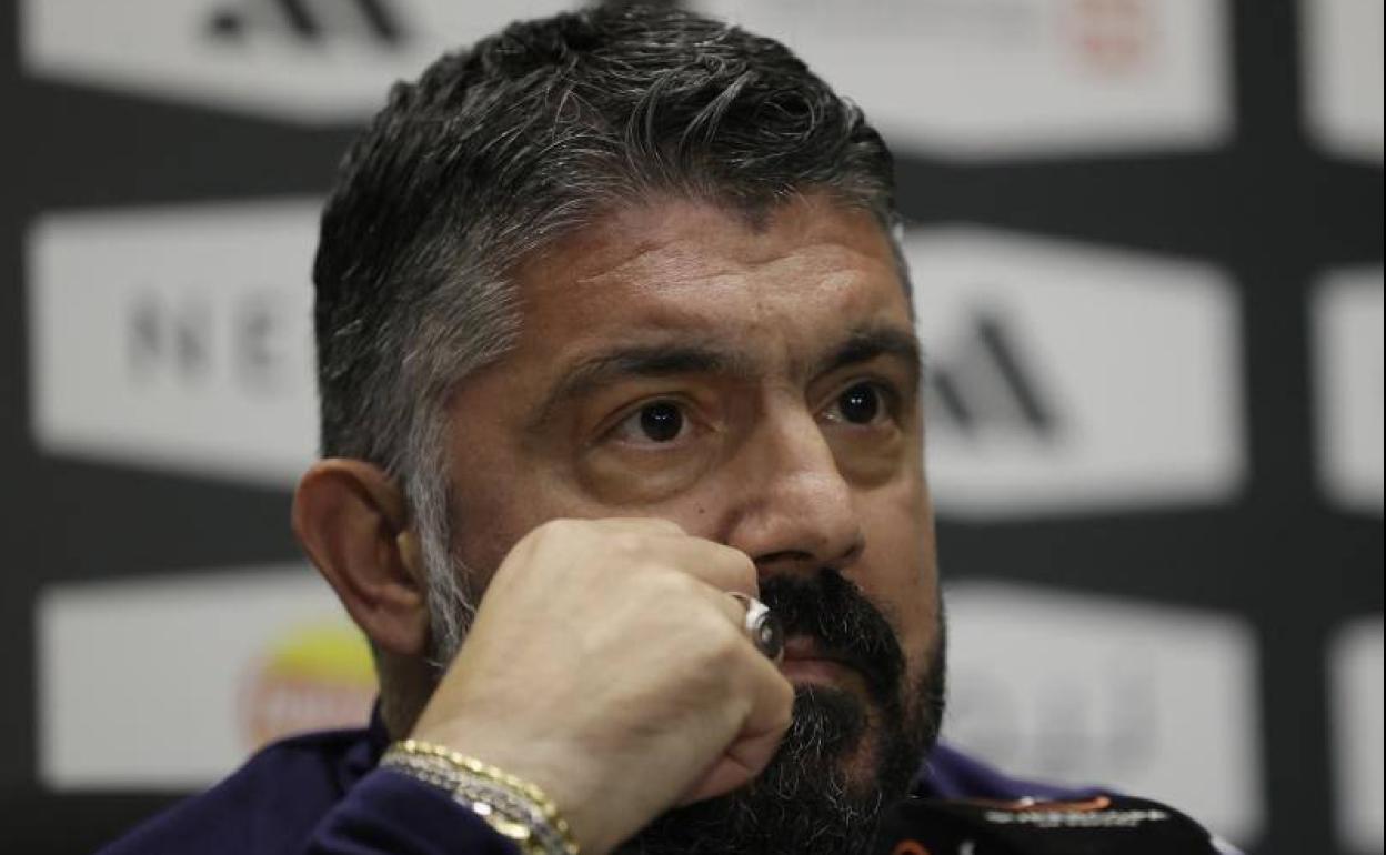 Gattuso, en rueda de prensa.