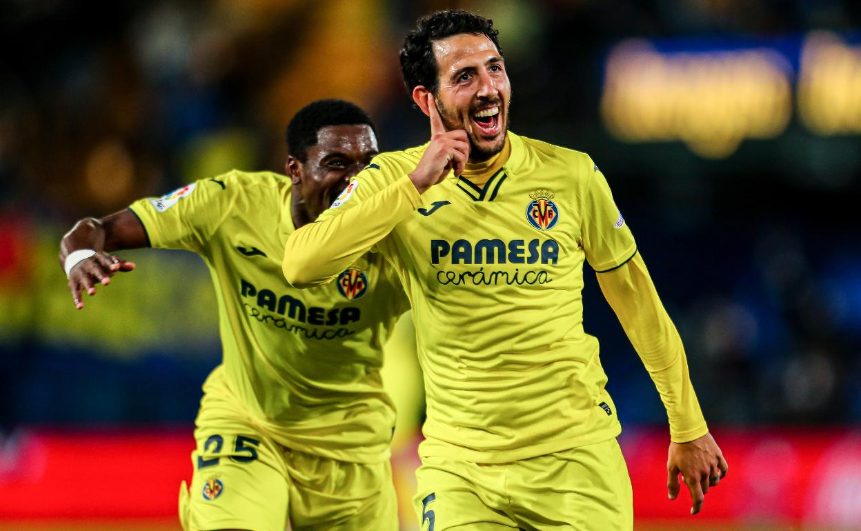 Dani Parejo celebrando un gol con el Villareal 