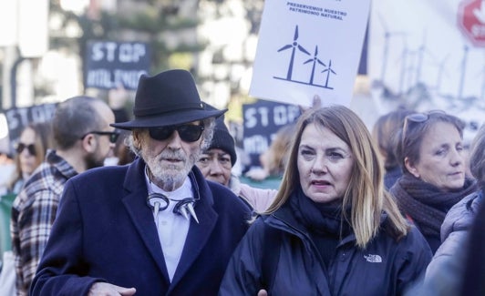 Miquel Navarro, uno de los participantes en la manifestación. 