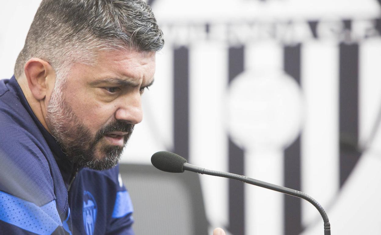 Gattuso, durante una rueda de prensa.