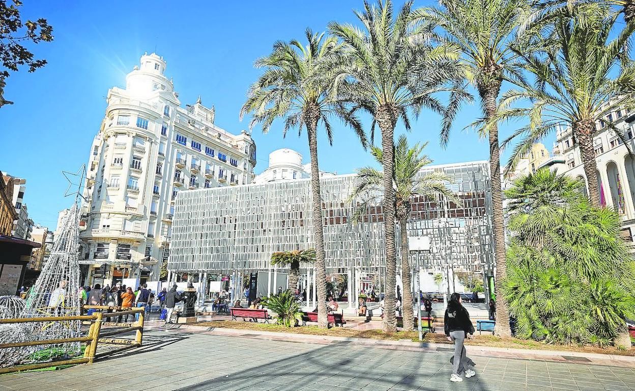 Recinto del Ágora del Diseño ubicado en la plaza del Ayuntamiento. 