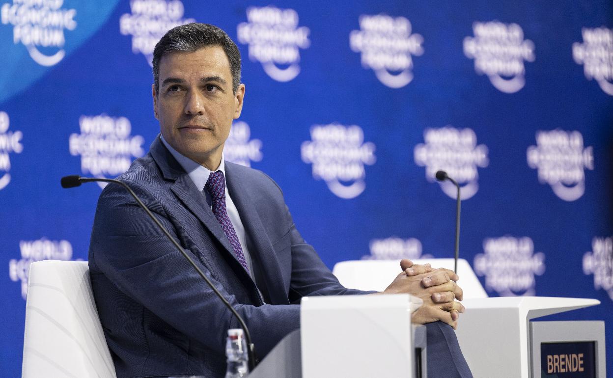 Pedro Sánchez participó el martes en una mesa redonda en el Foro de Davos.