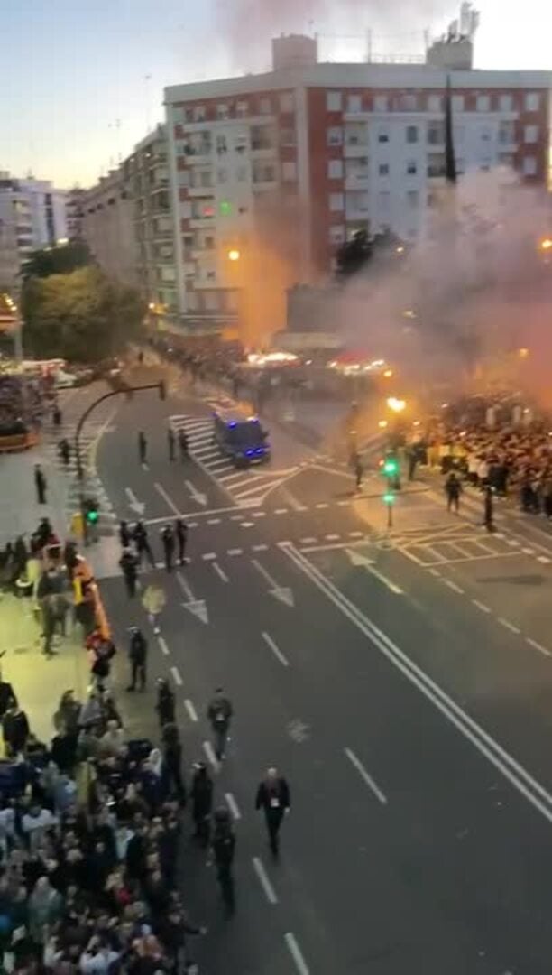 Recibimiento al Valencia en Mestalla