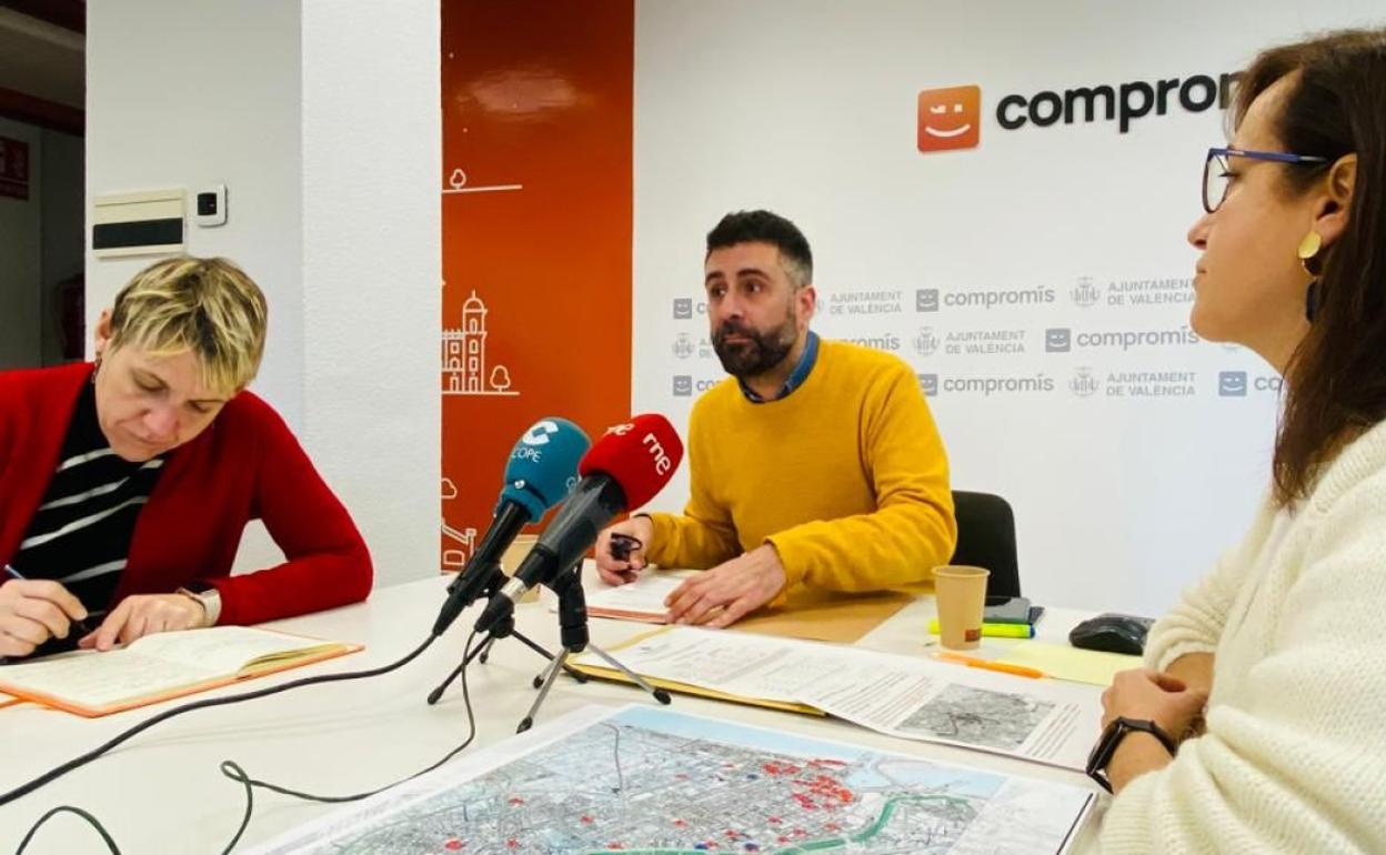 Robles, Fuset y Lozano, en la rueda de prensa de este miércoles.