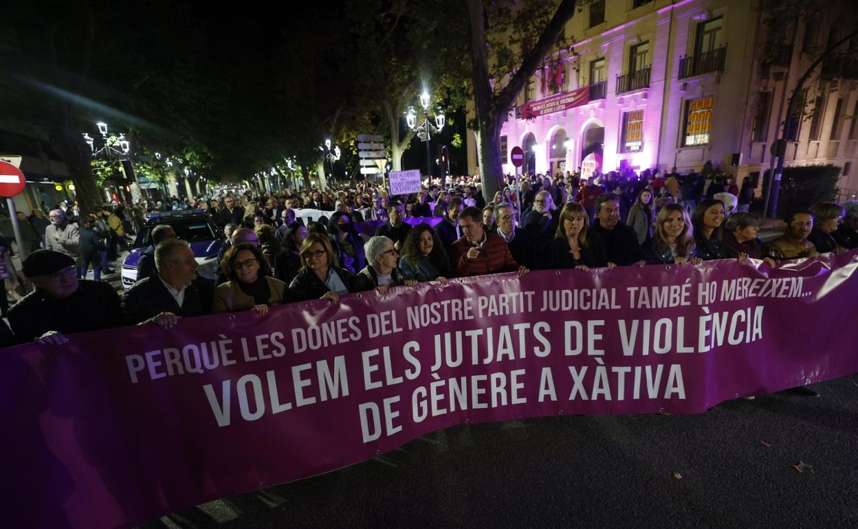 Manifestación el pasado 25 de noviembre contra el Real Decreto de agrupación de juzgados de violencia. 