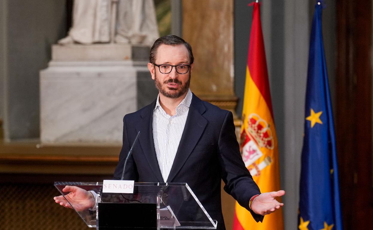 El portavoz del PP en el Senado, Javier Maroto. 