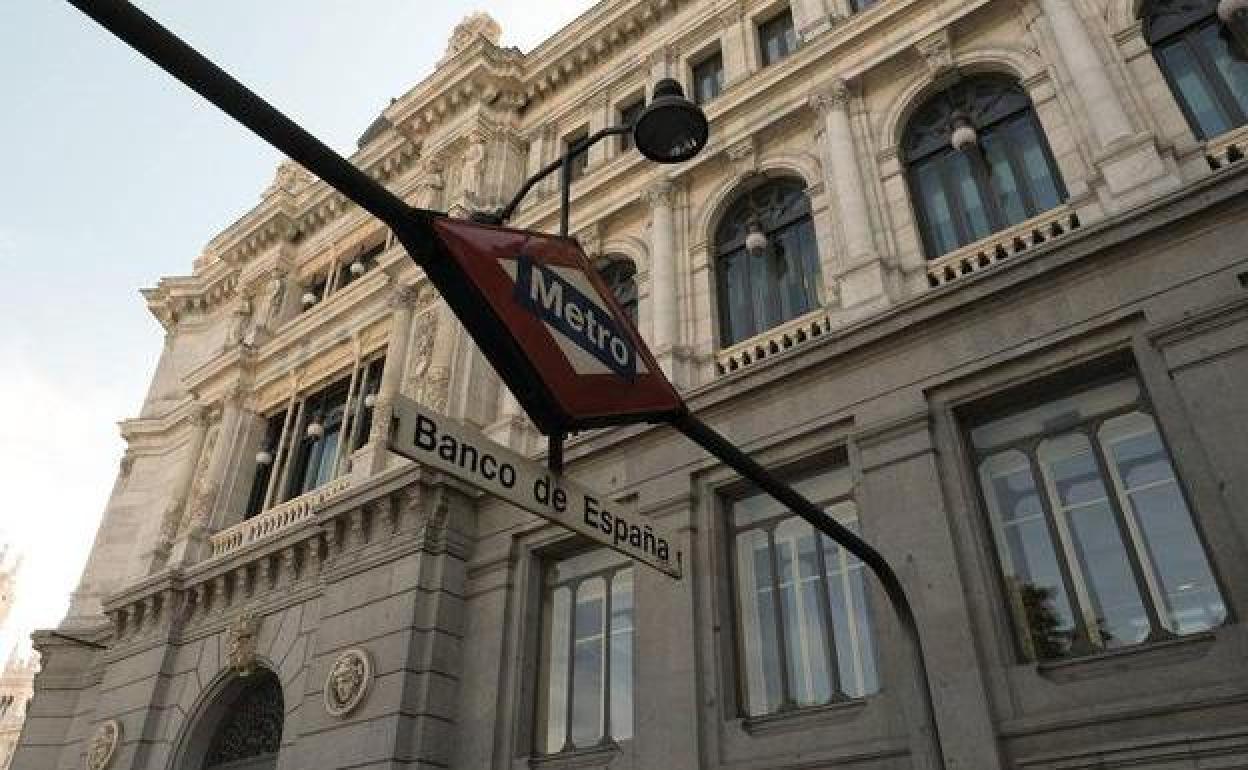 Fachada del Banco de España en Madrid.