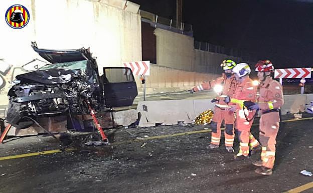 Estado en el que quedó uno de los vehículos. 