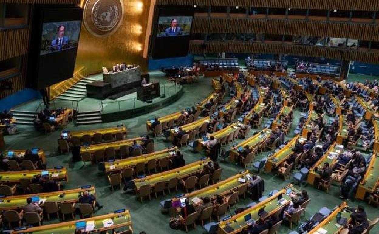 La Asamblea General de Naciones Unidas, durante su reunión de este jueves