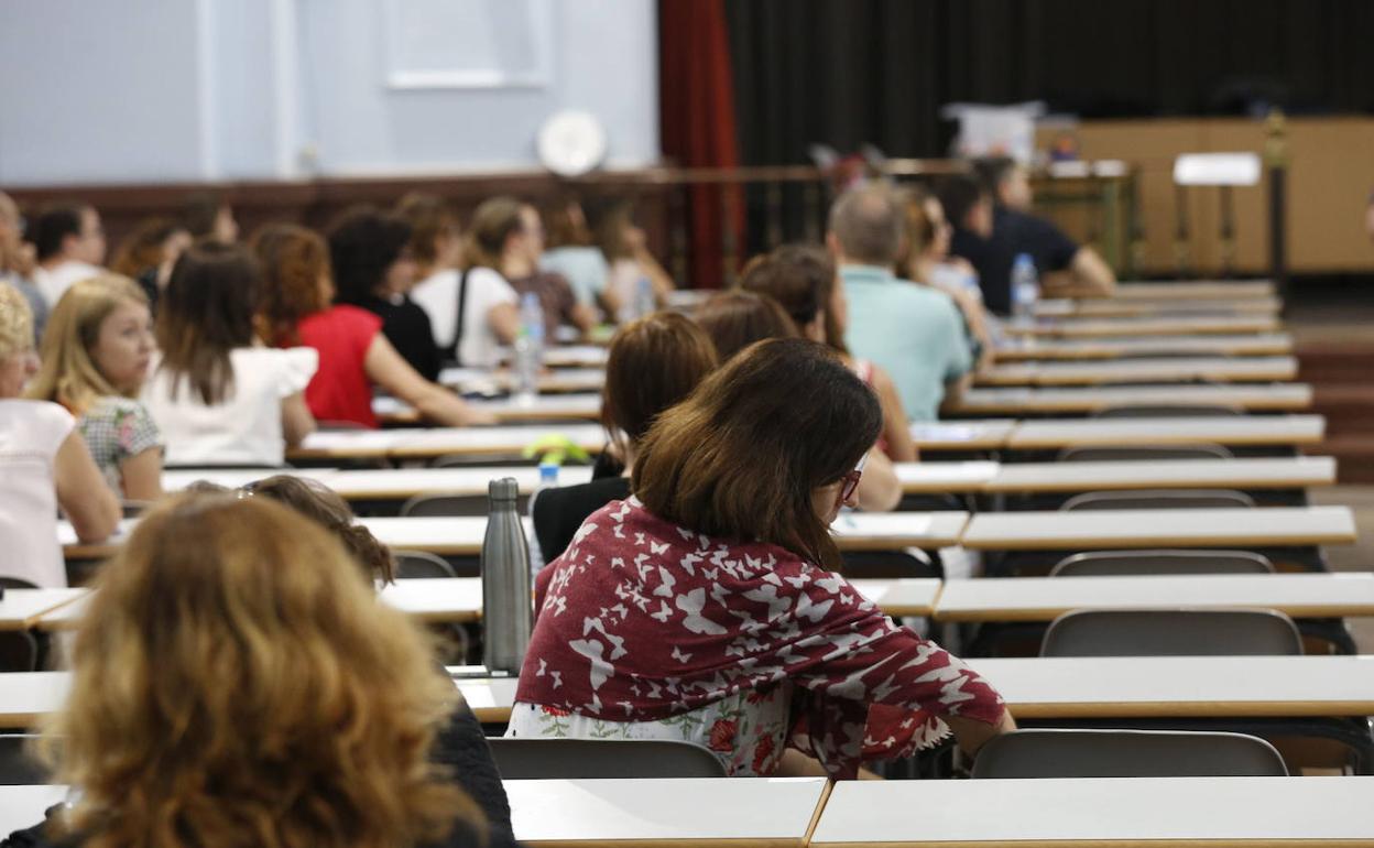 Aspirantes de la oposición de profesorado de Secundaria organizada en 2019. 