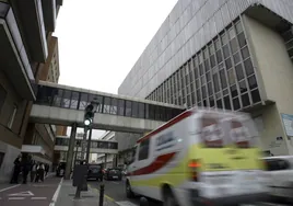 Una ambulancia, en Valencia.