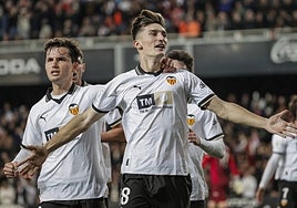 Pepelu, tras anotar uno de los dos penaltis al Villarreal.