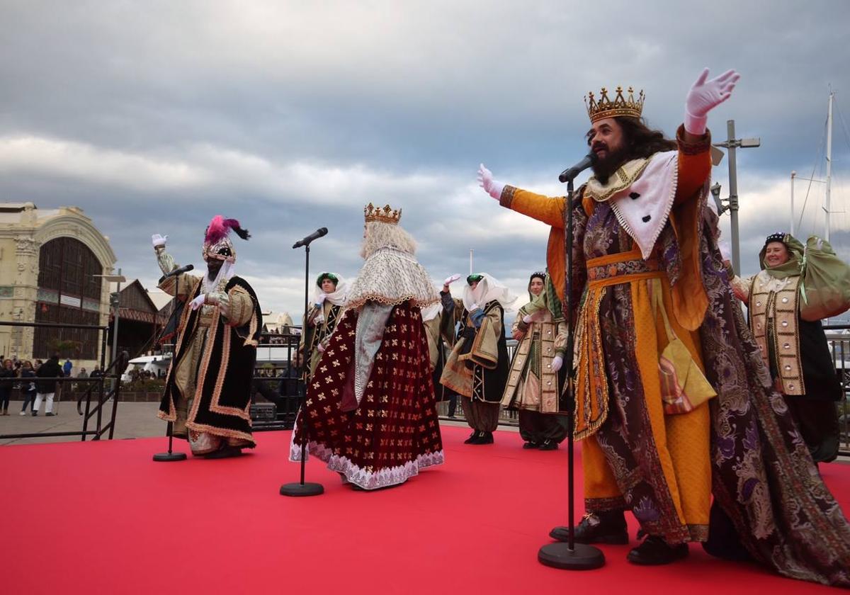 Los Reyes Magos, en el puerto de Valencia.