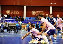 Un momento del partido de este sábado.