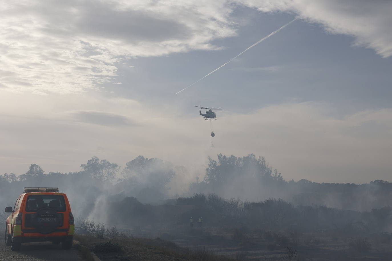 Incendio entre el Saler y Pinedo